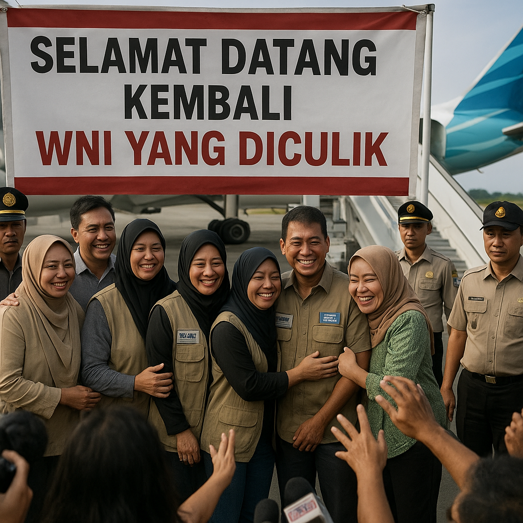 Seluruh WNI yang Diculik Israel Tiba di Tanah Air