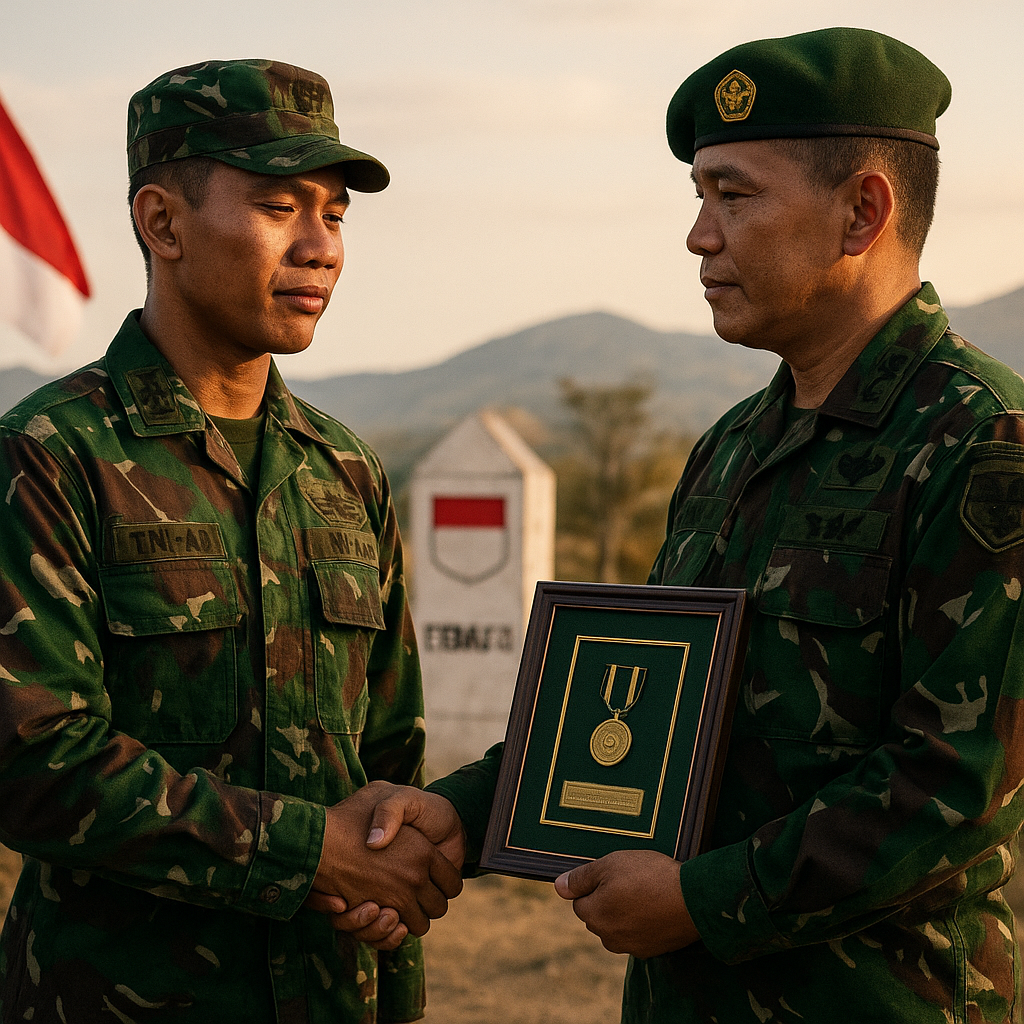 Prajurit TNI di Perbatasan Raih Penghargaan, 10 Tahun Mengabdi tanpa Keluarga