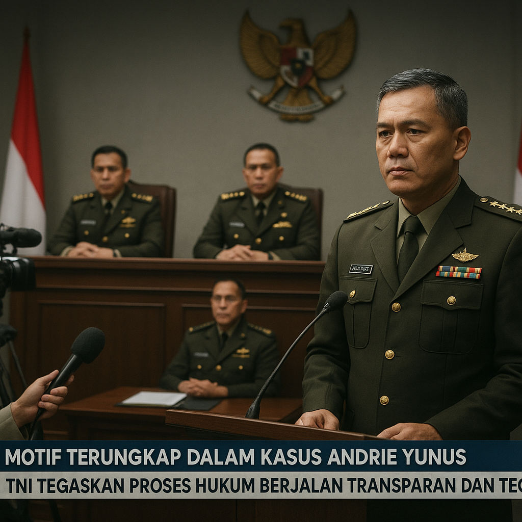 Motif Terungkap dalam Kasus Andrie Yunus, TNI Tegaskan Proses Hukum Berjalan Transparan dan Tegas