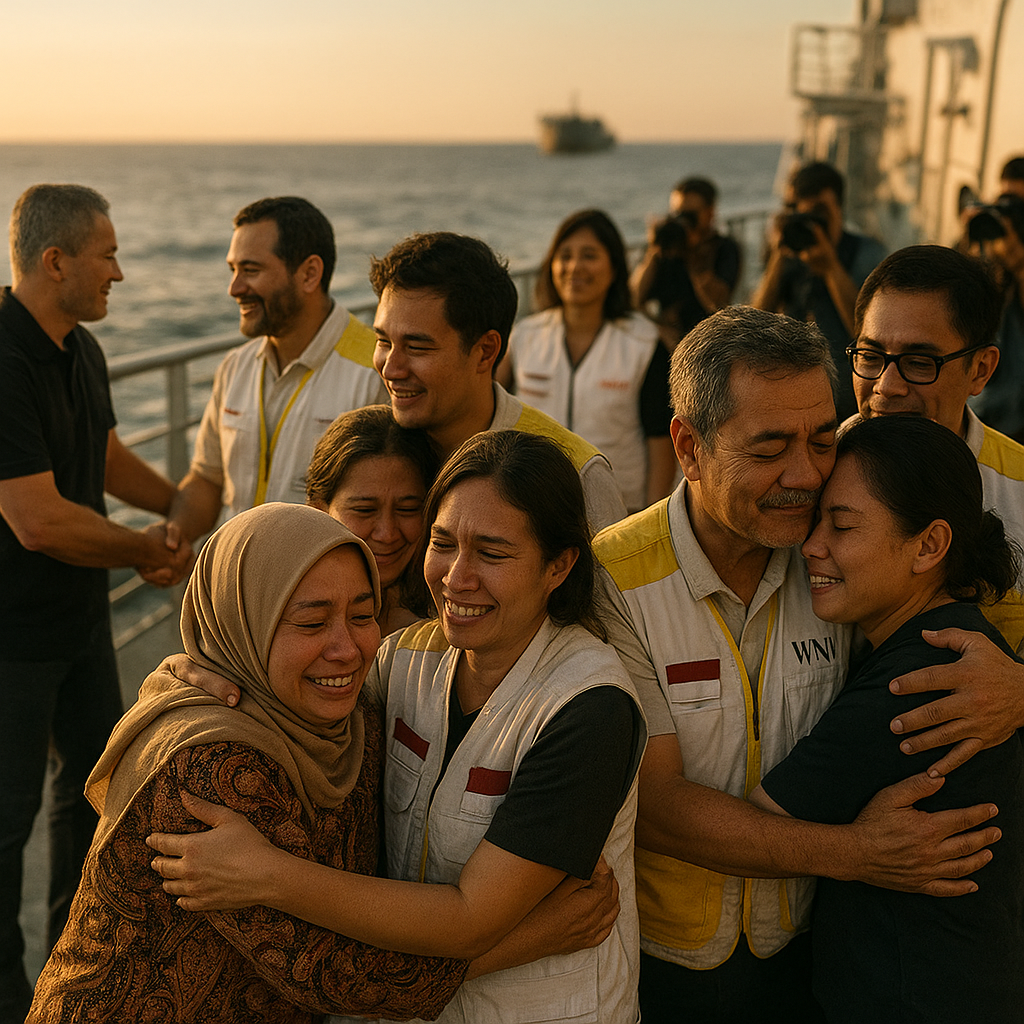 Sembilan WNI Relawan Kemanusiaan Dibebaskan dari Israel, Cerita Heroik di Kapal Tahanan