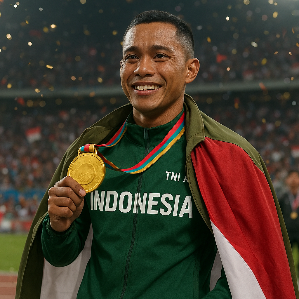Prajurit TNI AD Raih Medali Emas di Kejuaraan Atletik Internasional