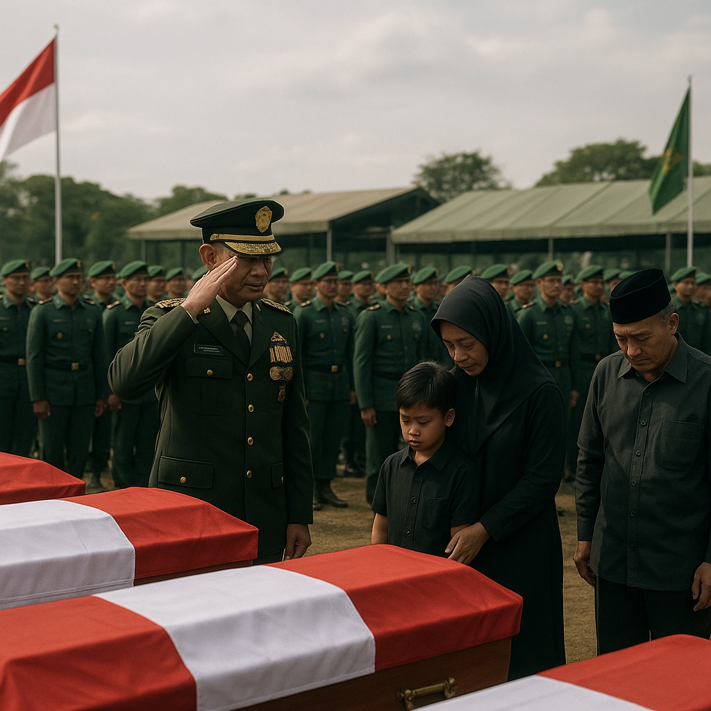 HUT ke-78, TNI AD Gelar Upacara Penghormatan untuk Keluarga Prajurit Gugur