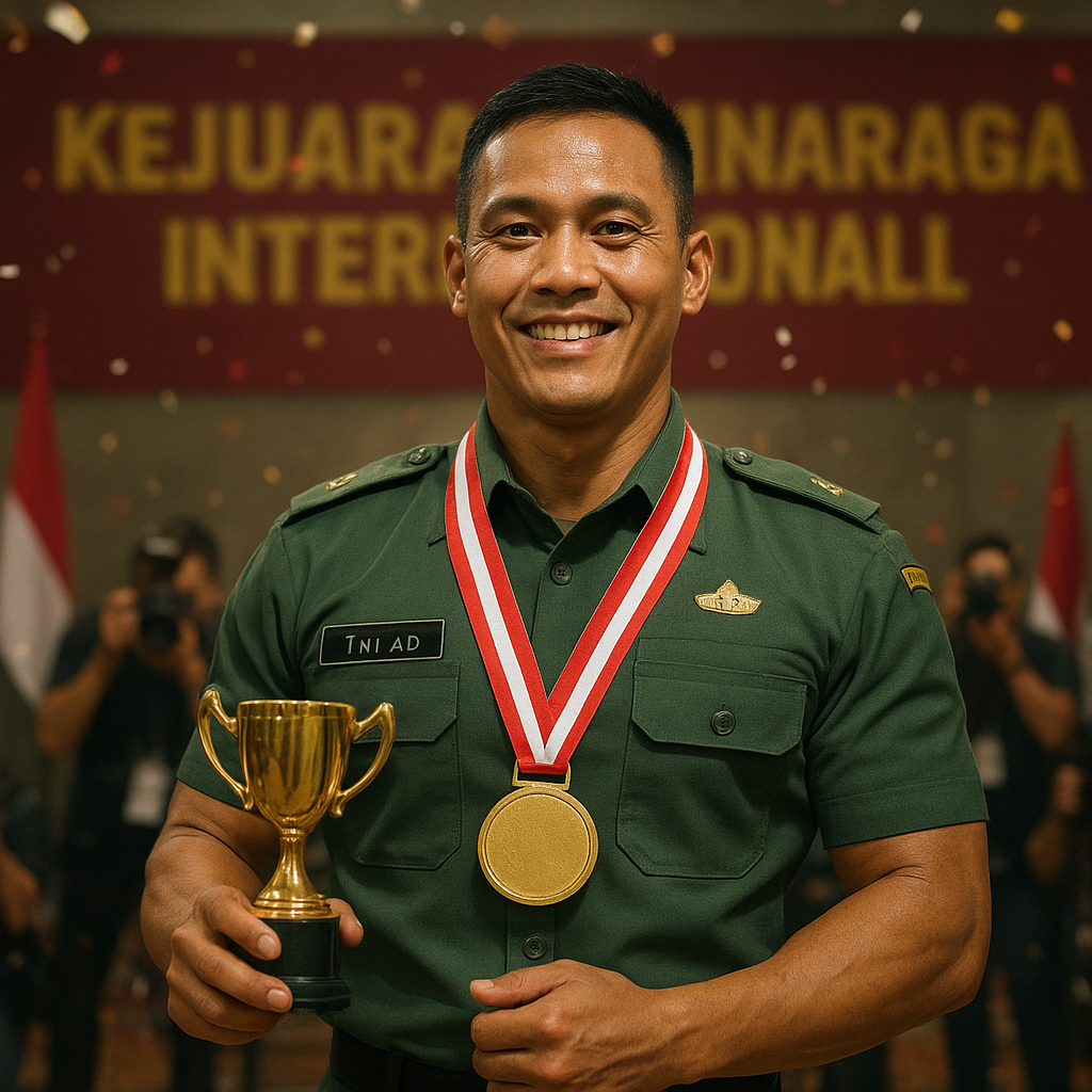 Prajurit TNI AD Raih Medali Emas di Kejuaraan Binaraga Internasional