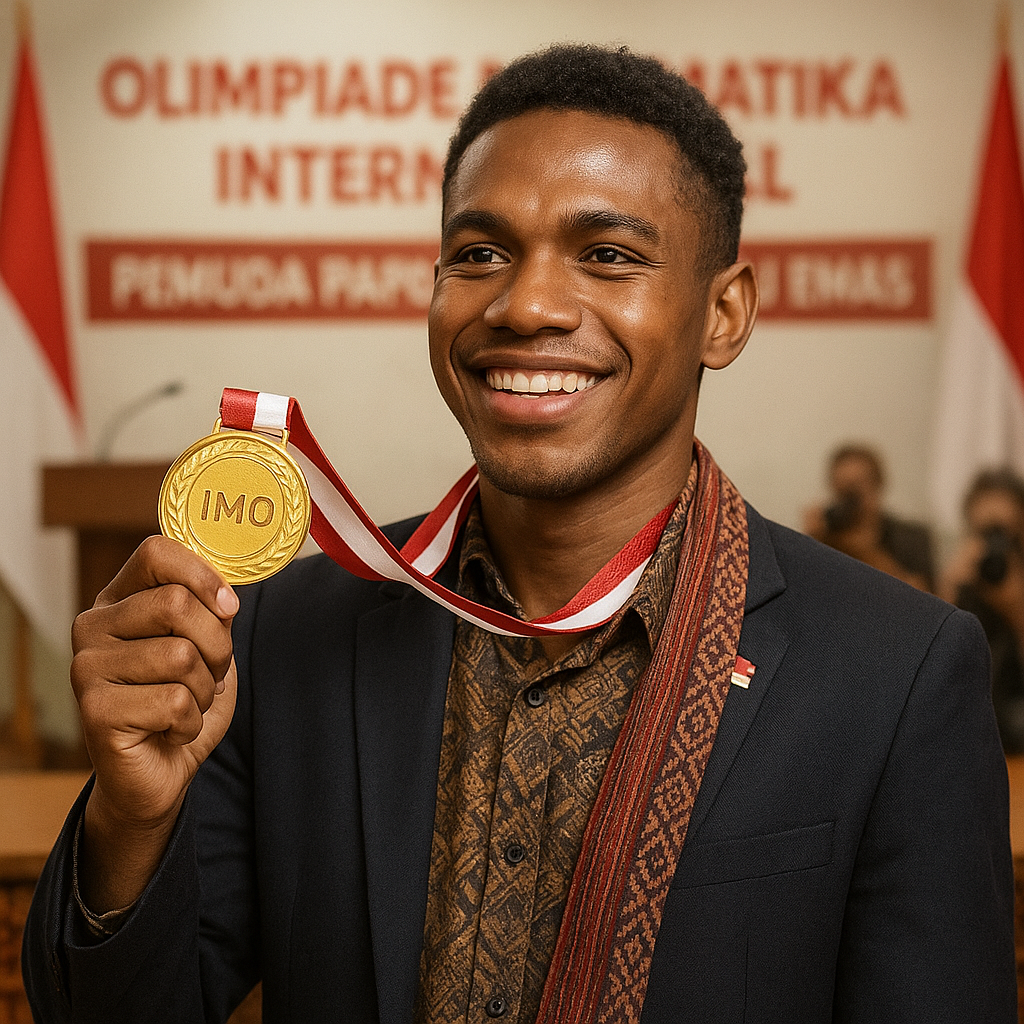 Pemuda Papua Raih Medali Emas Olimpiade Matematika Internasional, Bukti Prestasi Tanpa Batas