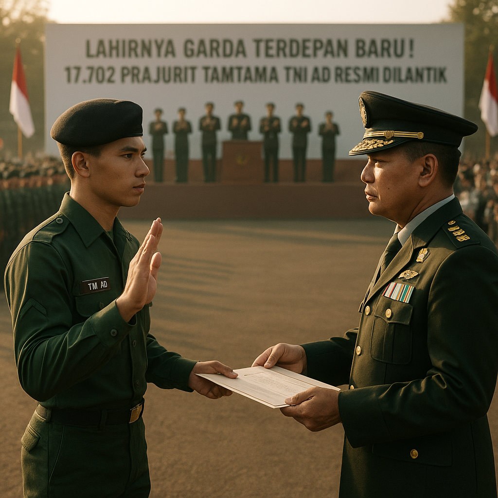 Lahirnya Garda Terdepan Baru! 17.702 Prajurit Tamtama TNI AD Resmi Dilantik