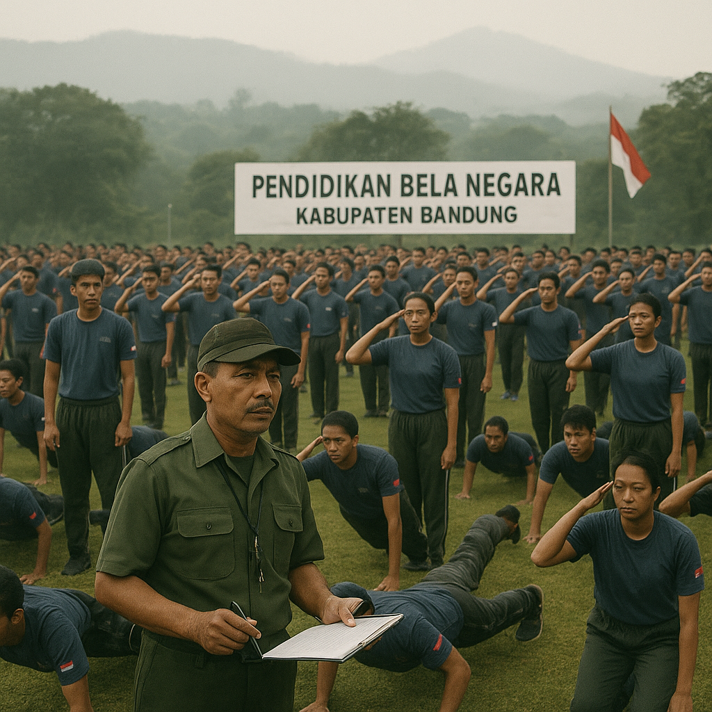 Ratusan Pemuda Ikuti Pendidikan Bela Negara di Kabupaten Bandung