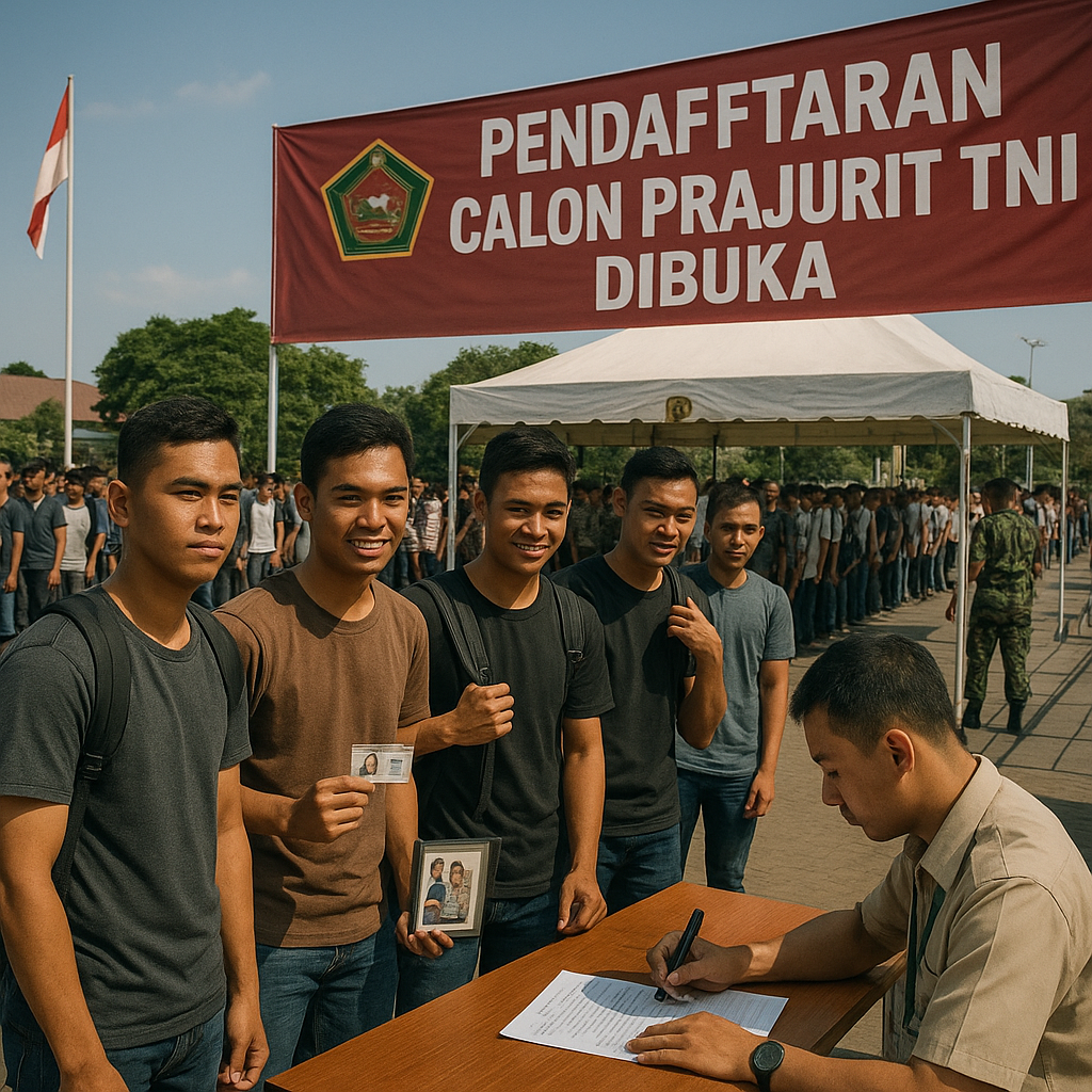 Pendaftaran Calon Prajurit TNI Dibuka, Ribuan Pemuda Antusias Daftar untuk Membela Negeri