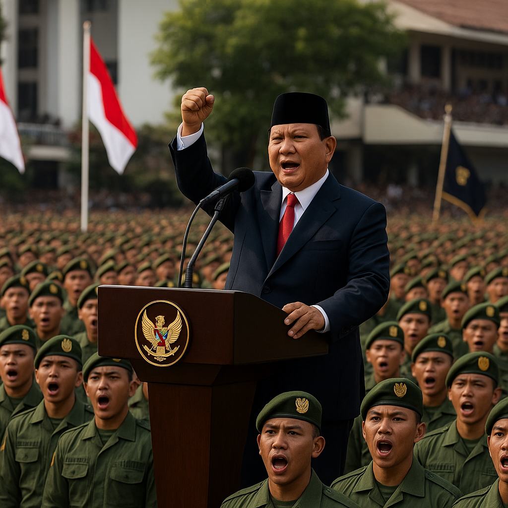 Momentum Bersejarah: Presiden Prabowo Bakar Semangat Seribu Perwira Siswa dengan Lagu 'Maju Tak Gentar'