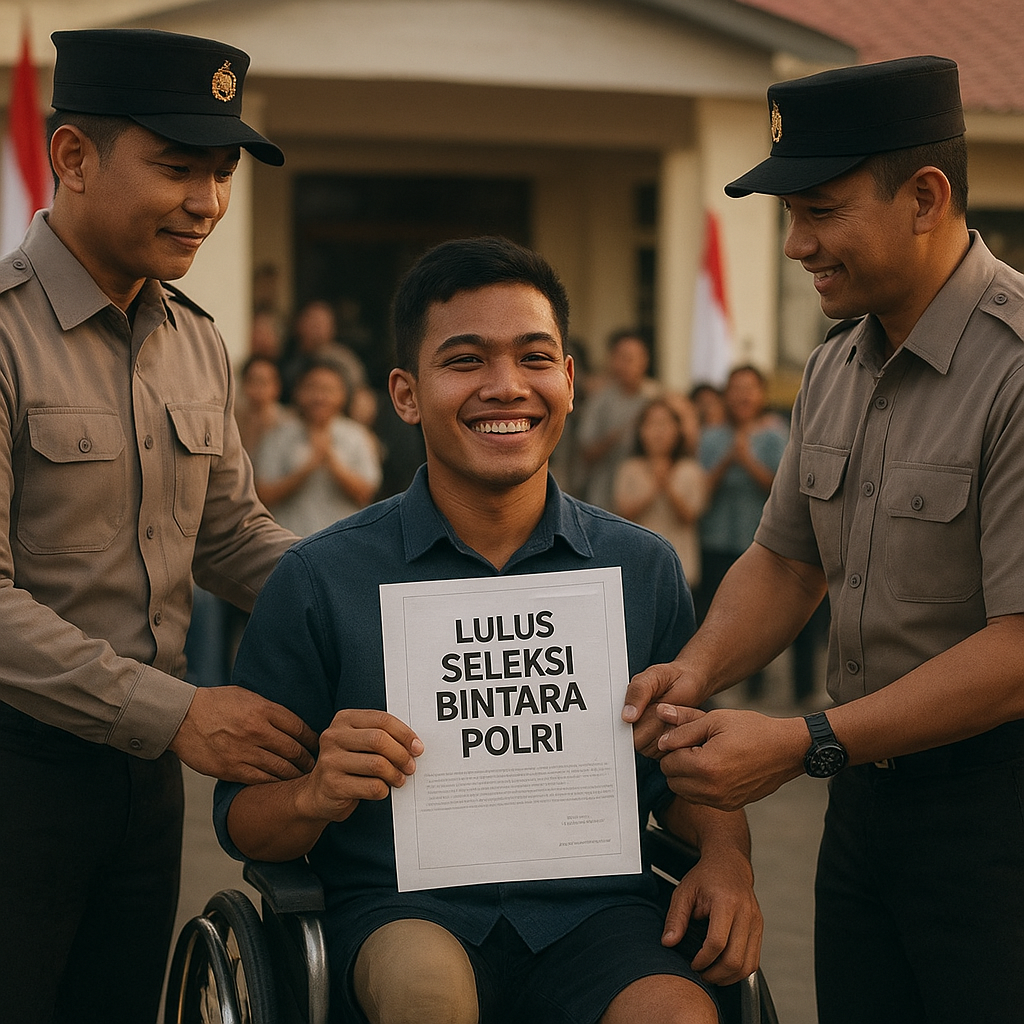 Kisah Penyandang Disabilitas yang Lolos Seleksi Bintara Polri: Bukti Tekad Kuat Mengalahkan Keterbatasan
