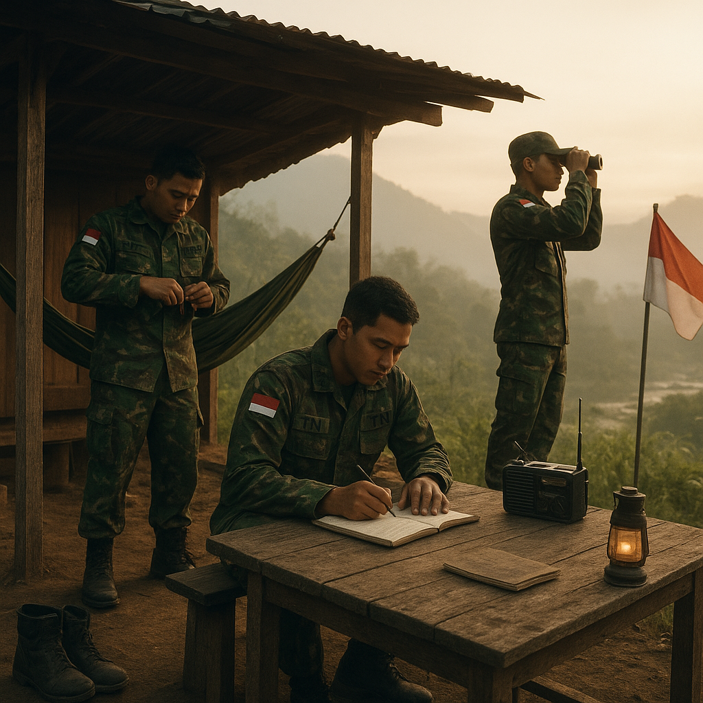 Kiprah Satgas TNI di Perbatasan: Hidup Sederhana demi Menjaga Garis Depan Kedaulatan