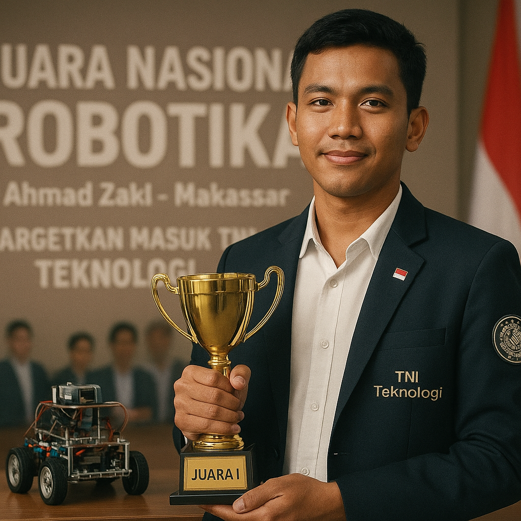 Pemuda Makassar Raih Juara Nasional Robotika, Targetkan Masuk TNI Teknologi