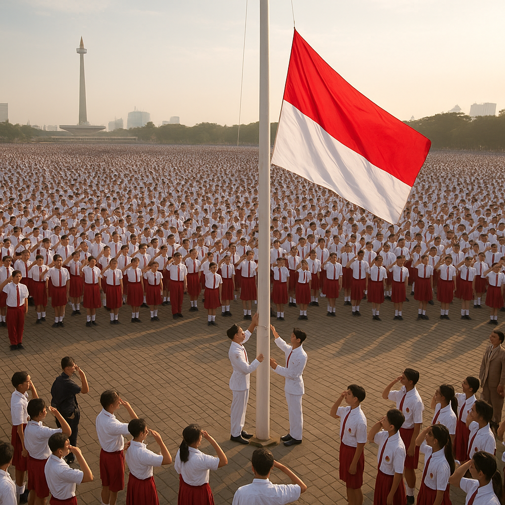 Upacara Bendera Massal 10.000 Siswa: Gelorakan Semangat Patriotisme di Hari Kebangkitan Nasional