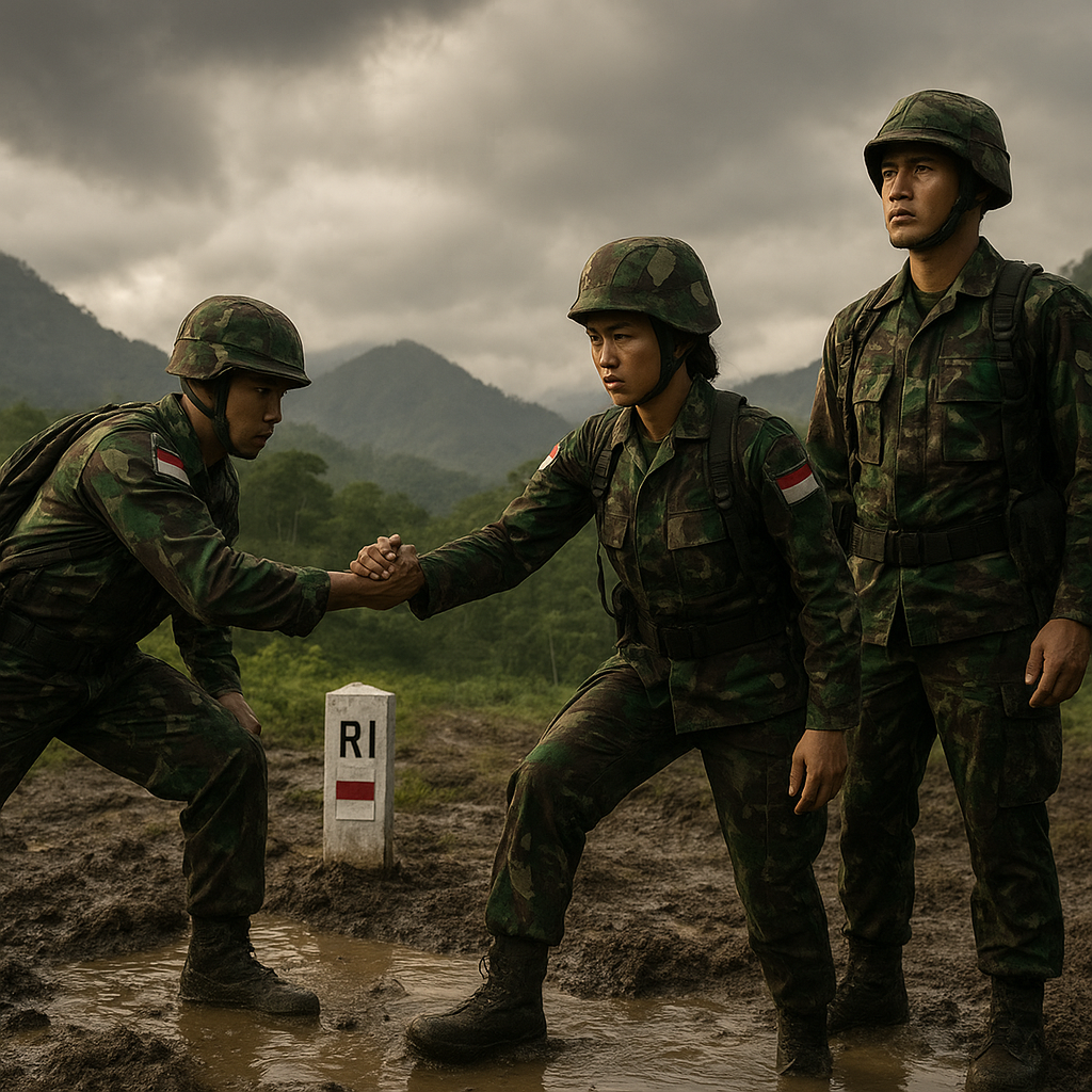 Perjuangan Prajurit TNI di Perbatasan: Tetap Teguh di Tengah Tantangan Alam