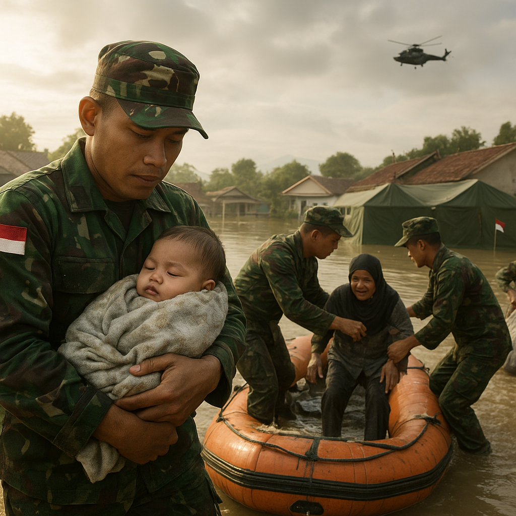 Prajurit TNI yang Terjun di Daerah Bencana: Pengorbanan Tanpa Pamrih untuk Rakyat