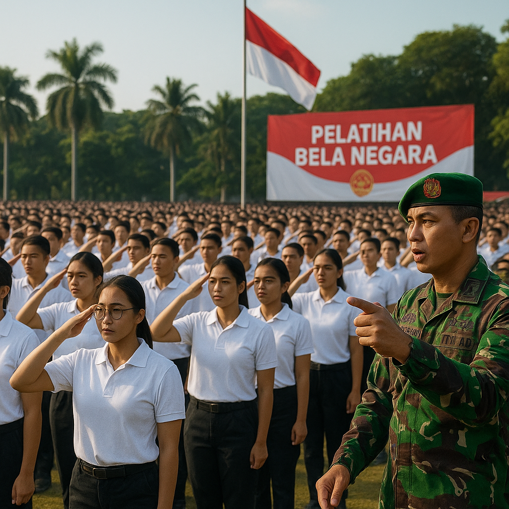 Tingkatkan Profesionalisme, TNI Gelar Pelatihan Bela Negara bagi Mahasiswa Seluruh Indonesia