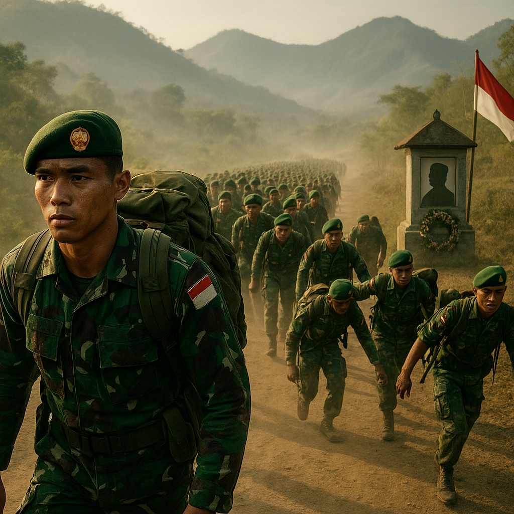 Napak Tilas Perjuangan Jenderal Soedirman, Ratusan Prajurit Muda TNI AD Lakukan Long March
