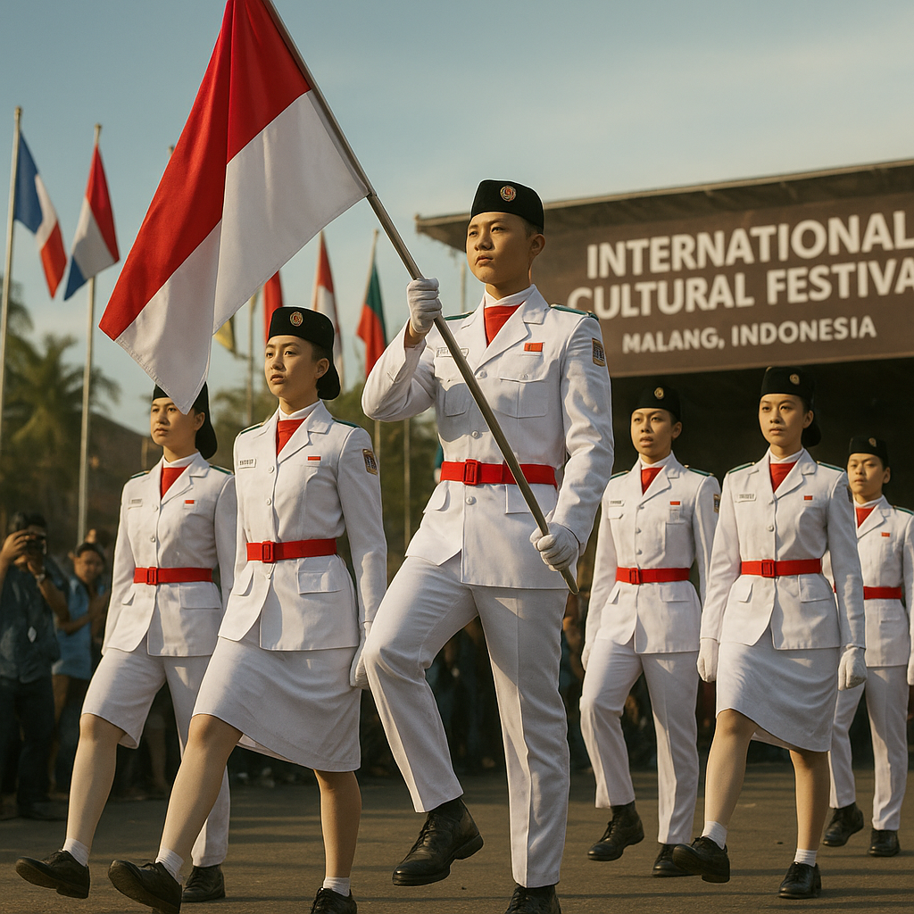 Paskibraka dari SMA di Malang Mengharumkan Indonesia di Festival Budaya Internasional