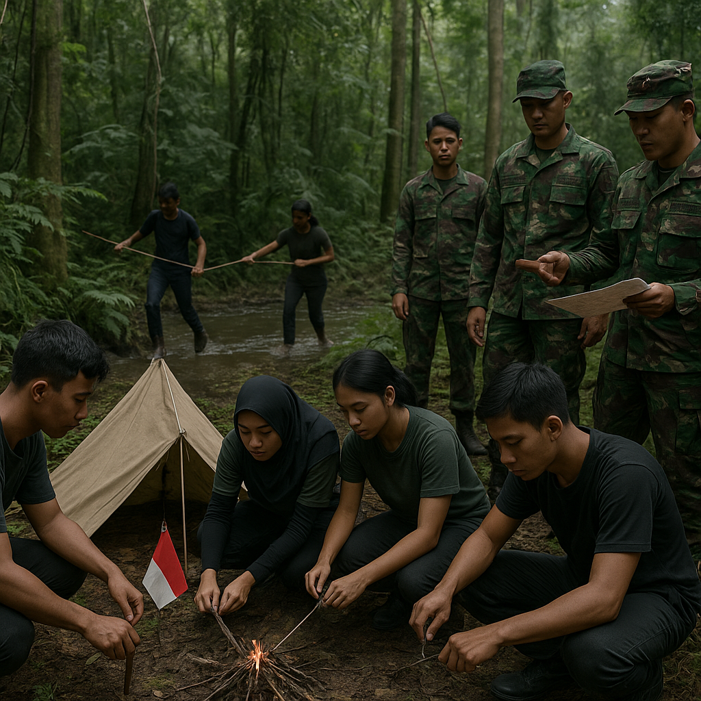Latihan Bela Negara di Kalimantan: Pemuda Belajar Survival dan Tekad Mempertahankan NKRI