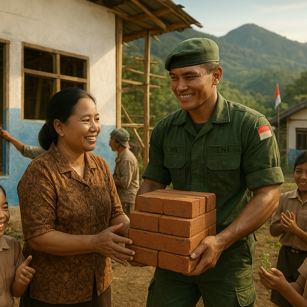Kisah Prajurit TNI yang Menolak Cuti untuk Membantu Pembangunan Sekolah di Daerah 3T