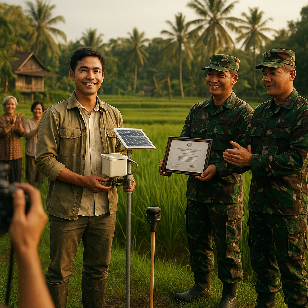 Pemuda Desa Berhasil Kembangkan Teknologi Pertanian, Diapresiasi oleh TNI