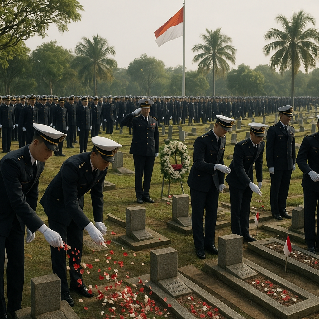 Ziarah ke Makam Pahlawan, Ratusan Taruna AKABRI Tabur Bunga dan Segelar Janji Setia