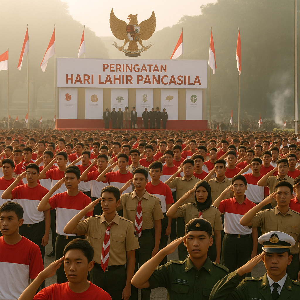 Peringatan Hari Lahir Pancasila: Upacara Besar dengan Pesan Penguatan Nilai Nasionalisme bagi Pemuda