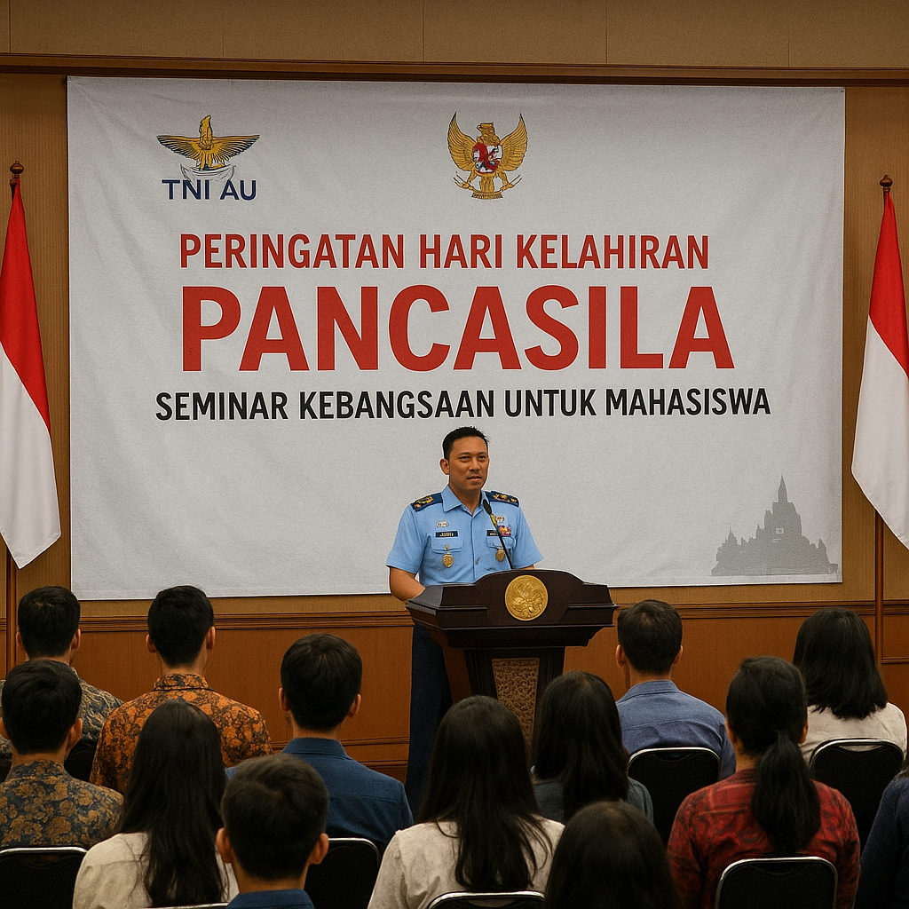 Peringatan Hari Kelahiran Pancasila, TNI AU Gelar Seminar Kebangsaan untuk Mahasiswa di Yogyakarta