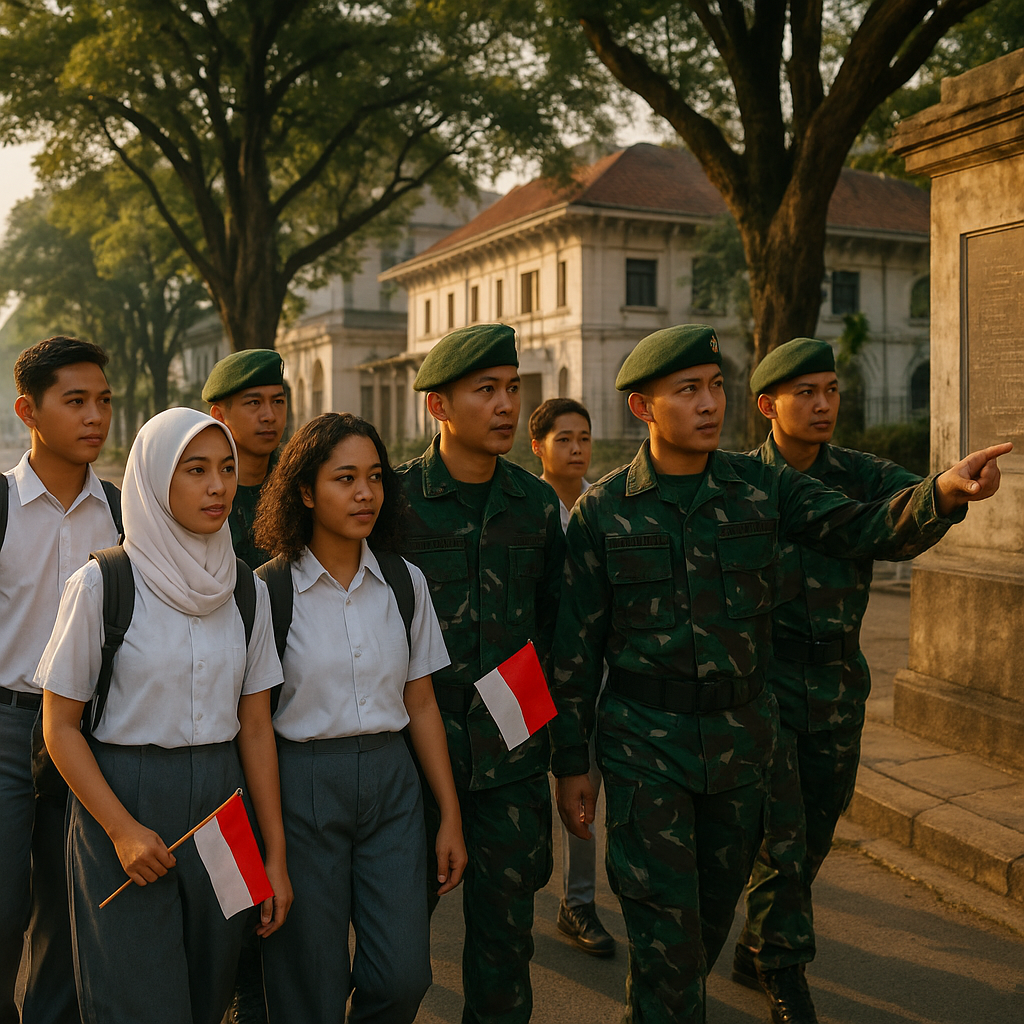 Napak Tilas Perjuangan Pahlawan di Bandung, TNI dan Pelajar SMA Berjalan Menyusuri Jejak Heroisme