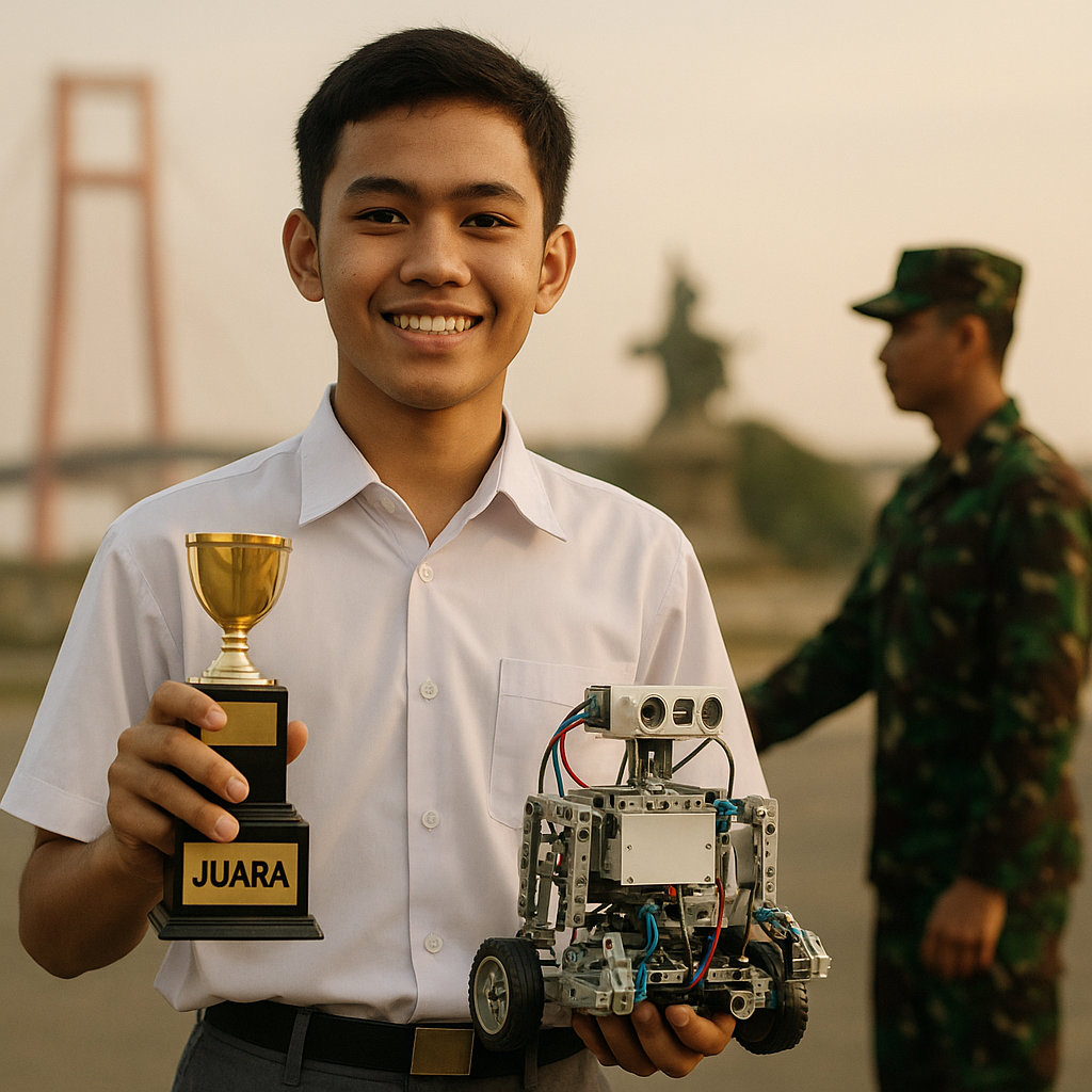 Pelajar SMA di Surabaya Juara Robotik Internasional, Bertekad Gabung TNI AD
