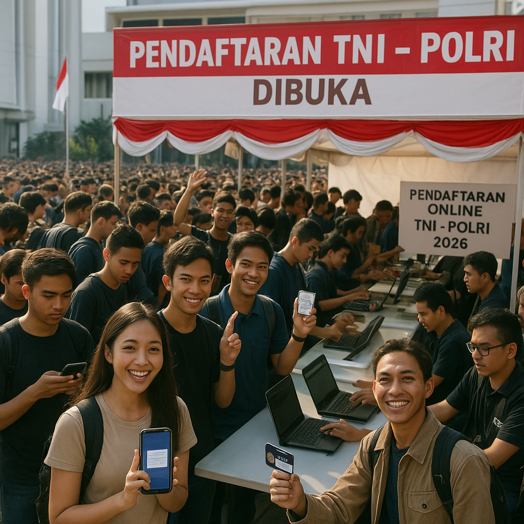 Pendaftaran TNI-Polri 2026 Dibuka, Semangat Pemuda Membanjiri Pendaftaran Online