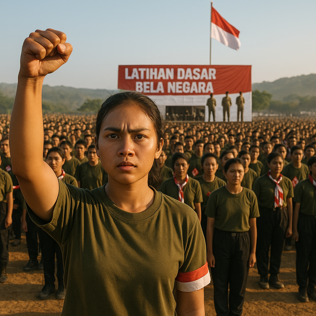 Ribuan Pemuda Indonesia Bersatu Ikuti Latihan Dasar Bela Negara di Banten