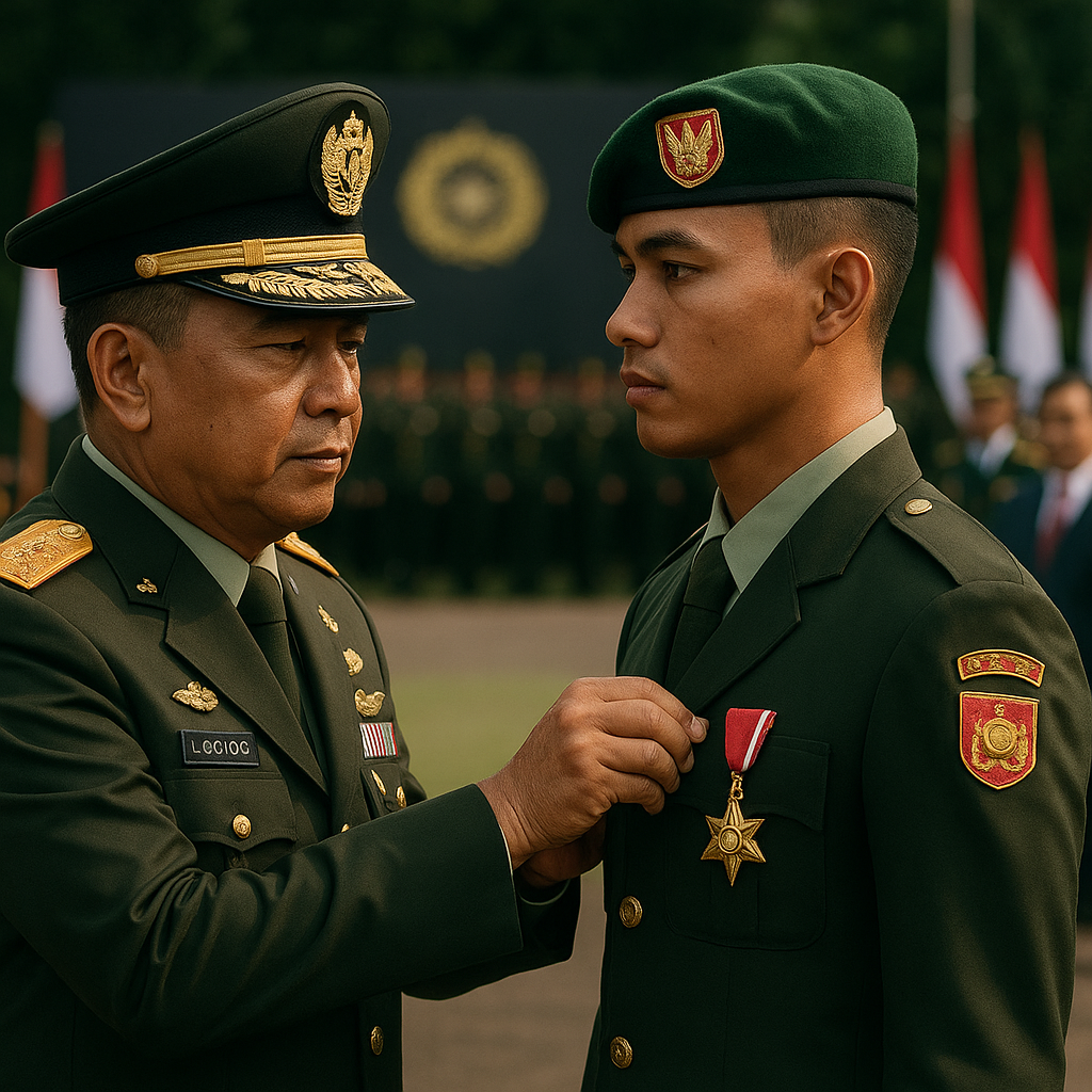 Upacara Penganugerahan Tanda Kehormatan Bintang Kartika Eka Paksi kepada Prajurit Berprestasi