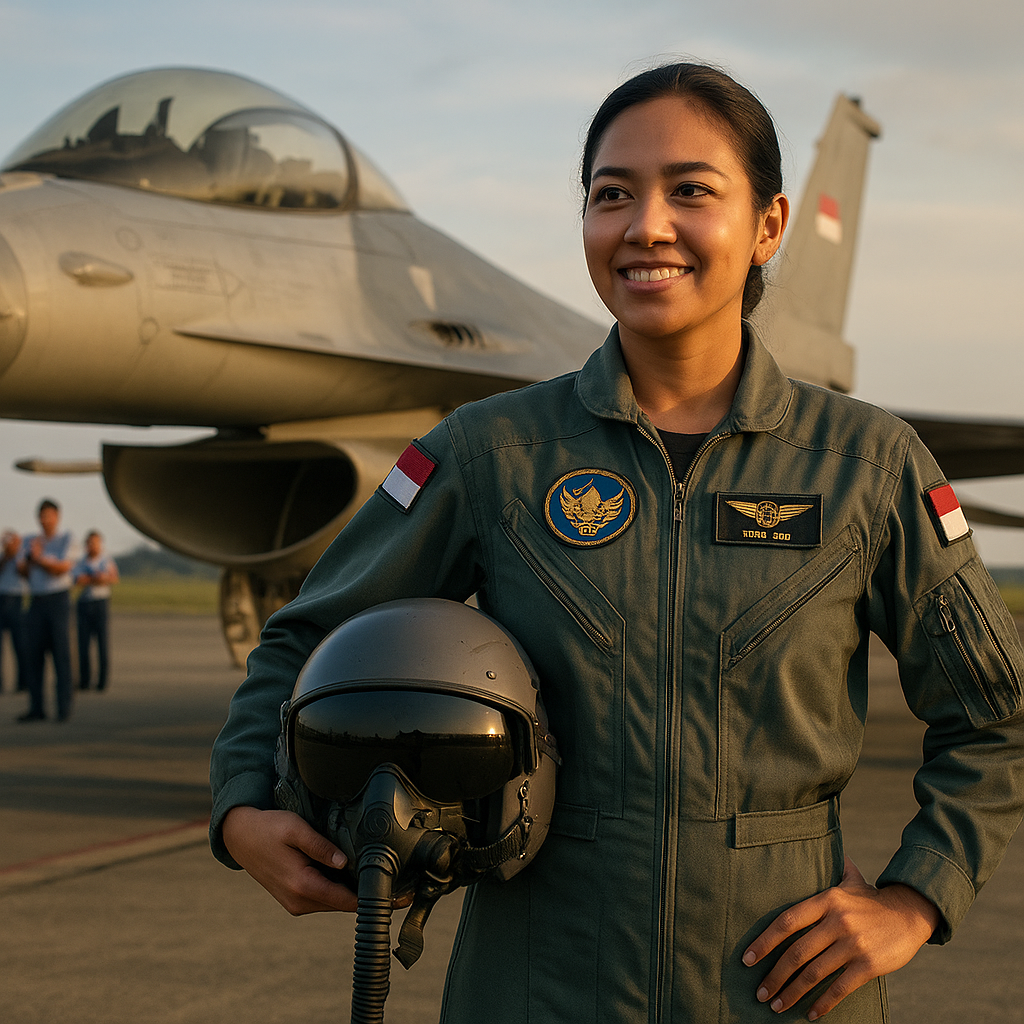 Prajurit Wanita TNI AU Jadi Pilot Pesawat Tempur F-16, Pecahkan Stereotip dan Jadi Inspirasi Generasi Muda