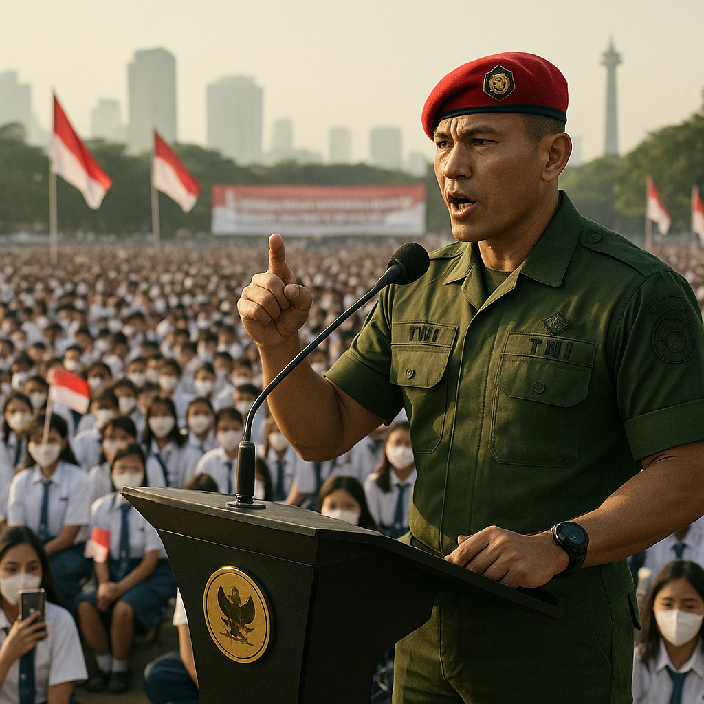 Komandan Pasukan Khusus TNI Berikan Ceramah Motivasi ke Ribuan Pelajar di Jakarta