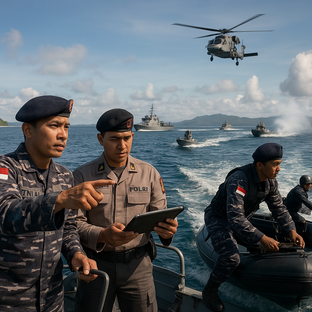 Latihan Gabungan TNI-Polri Perkuat Sinergi Bela Negara di Perairan Natuna