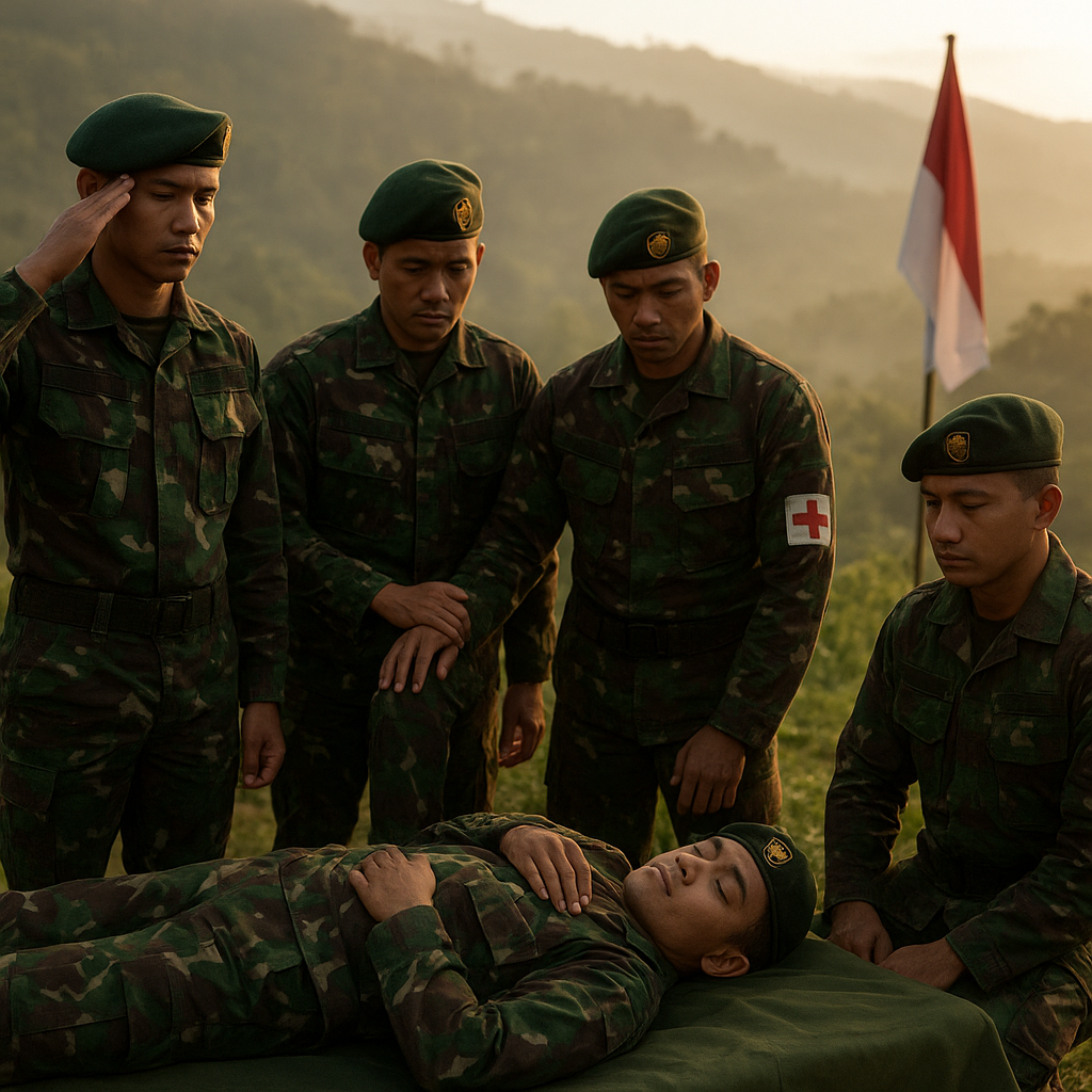 Prajurit TNI Gugur dalam Tugas, Berjuang Hingga Nafas Terakhir