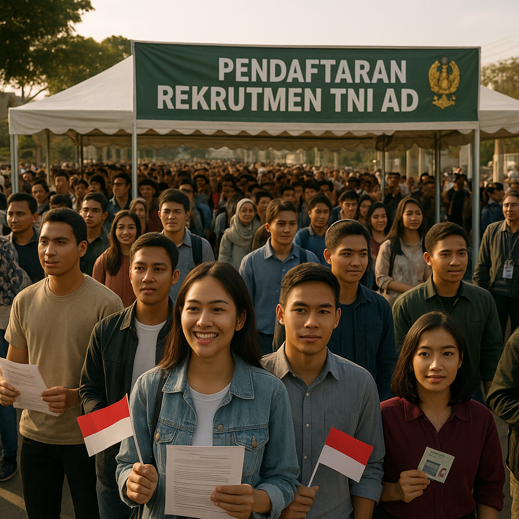 Rekrutmen TNI AD Dibuka, Ribuan Pemuda Antusias Daftar